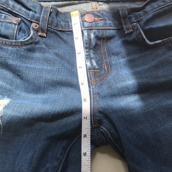 J Brand Womens Aidan Jeans Straight Ringer distressed ripped Blue Size 24 - Picture 10 of 14